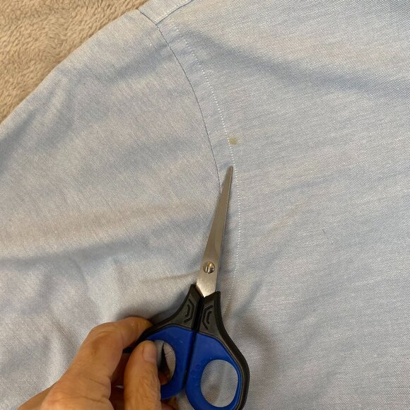 Stafford Mens Dress Shirt 15 Neck Short Sleeve Button Down Classic Workwear Blue - Picture 6 of 9